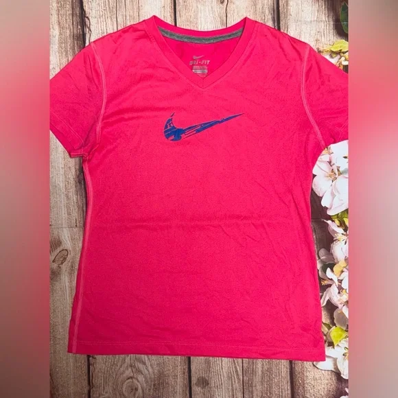 Nike Hot Pink Dri-FIT Tee - Picture 1 of 2